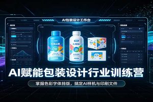 AI赋能包装设计行业训练营:掌握色彩字体排版,搞定AI样机与印刷文件