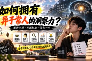 某公众号付费文章:如何拥有异于常人的洞察力?